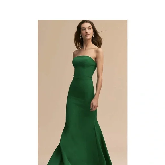 BHLDN | Dresses | Kelly Green Strapless Formal Gown Size 8 Worn One Time |  Poshmark